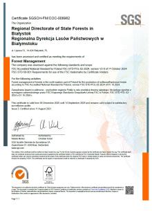 RDLP W BIAŁYMSTOKU Z CERTYFIKATEM FSC®